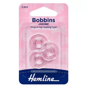 Hemline Bobbin Plastic Janome 3 pk Drop In