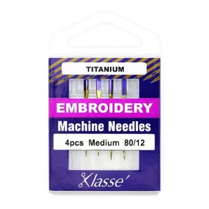Klasse Machine Needles 80/12 - Titanium 4pk