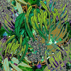 Glorious Gum Blossoms - Green