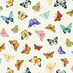 Michael Miller Widebacks - Butterflies Cream