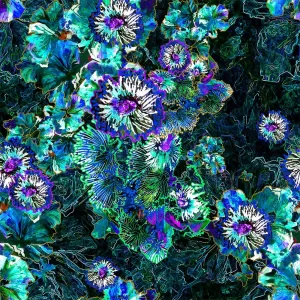 Glorious Gum Blossoms - Teal