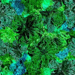 Glorious Gum Blossoms Stylised Blossoms - Green