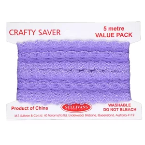Crafty Saver 35mm Eyelet Lace 5m Lilac