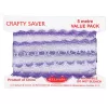 Crafty Saver 35mm Eyelet Lace 5m - White & Lilac