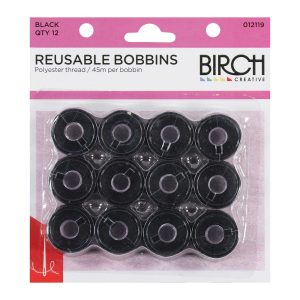 Alternative view of Birch Pre Wound Bobbins Black