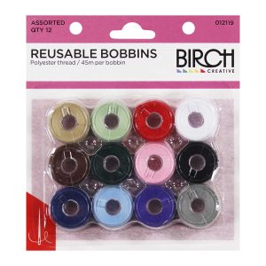 Alternative view of Birch Pre Wound Bobbins Assorted