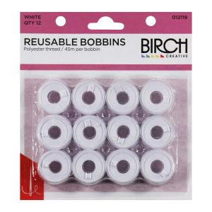 Alternative view of Birch Pre Wound Bobbins White