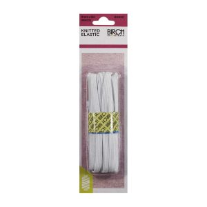Alternative view of Birch Elastic Knitted Hank 6mm x 5m White