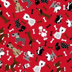 Tossed Dogs on Red
